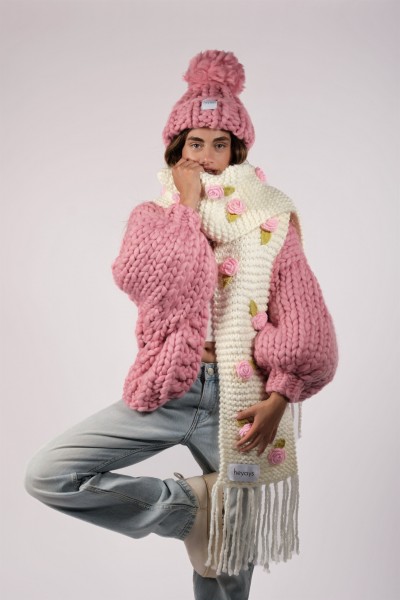 Basic Pink Wool Cardigan