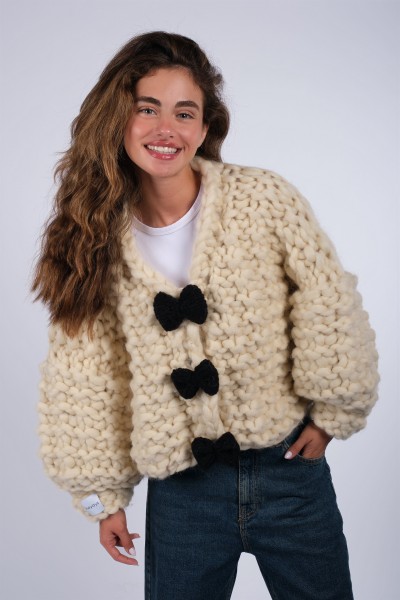 Bubblegum Hand-Knitted Cardigan