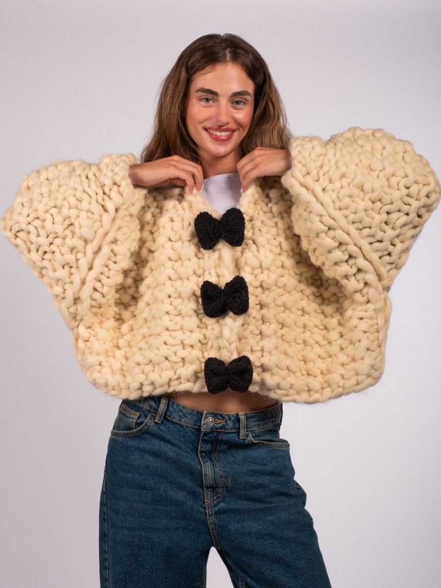 Bubblegum Hand-Knitted Cardigan