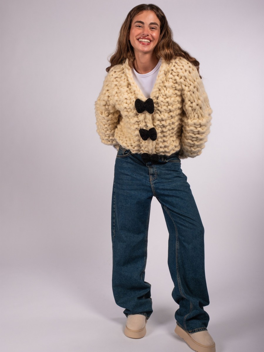 Bubblegum Hand-Knitted Cardigan
