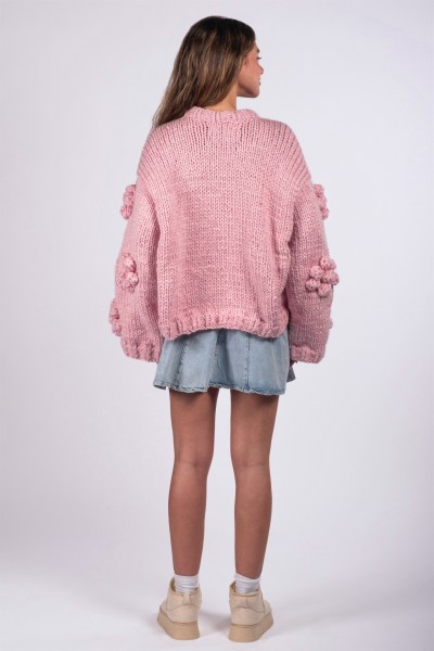 Floret Pink Hand-Knitted Sweater