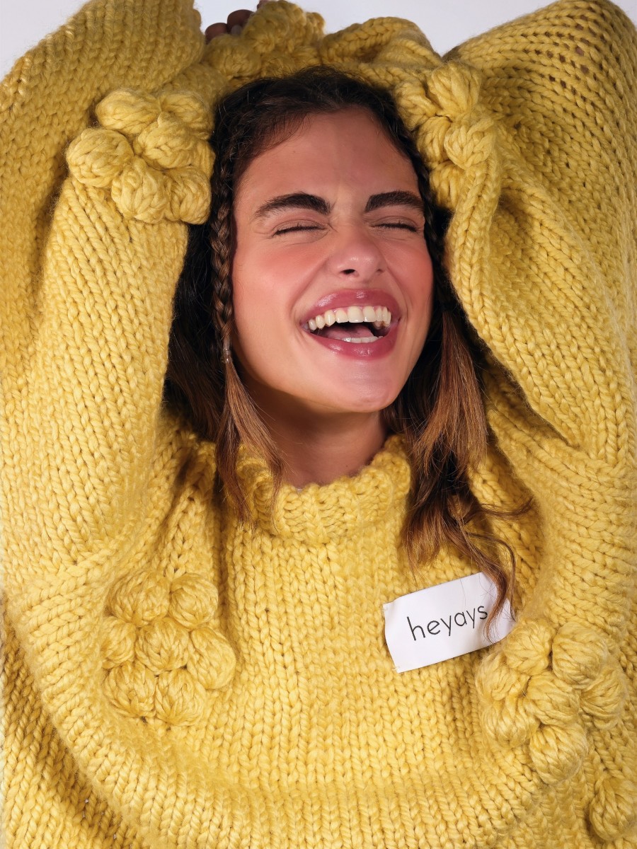 Floret Yellow Hand-Knitted Sweater