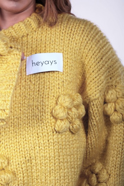 Floret Yellow Hand-Knitted Sweater