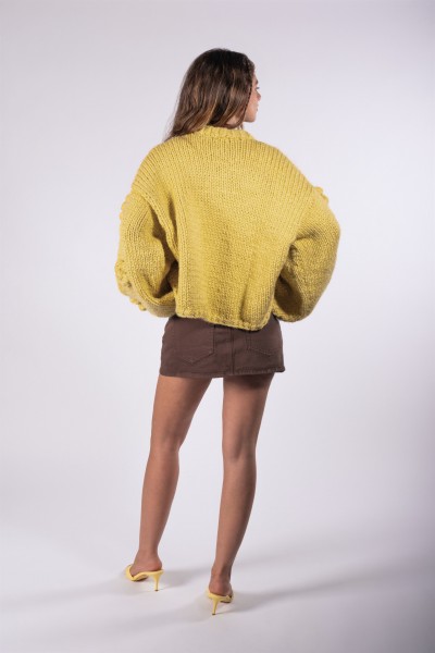 Floret Yellow Hand-Knitted Sweater