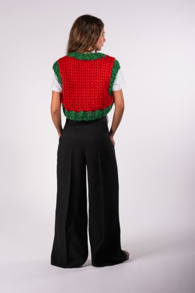 Gingerbread Hand-Knitted Vest