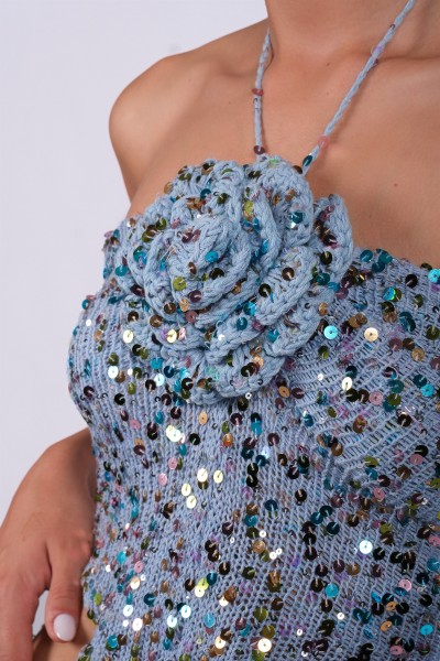 Mermaid Knit Strapless Top