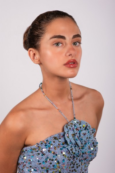 Mermaid Knit Strapless Top