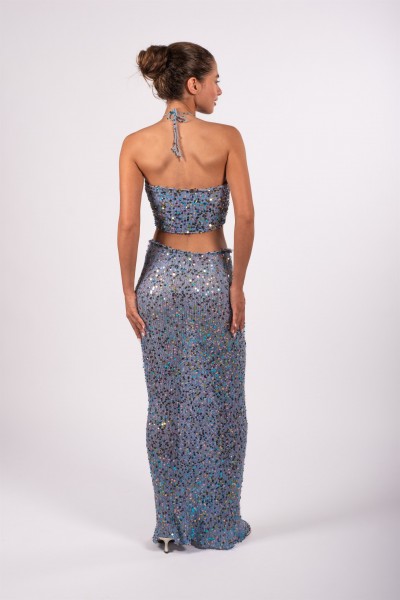 Mermaid Knit Strapless Top