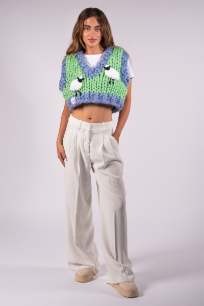 Sheep Hand-Knitted Vest