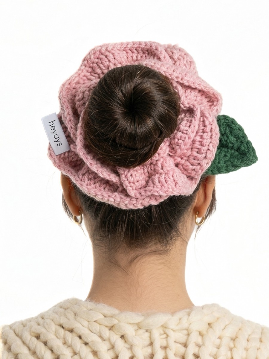Hand-Knitted Wool Scrunchie (100% Wool)