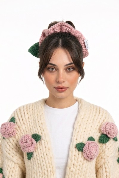 Hand-Knitted Wool Scrunchie (100% Wool)