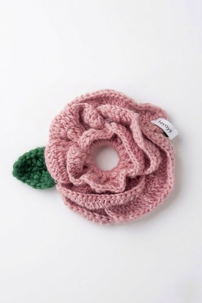 Hand-Knitted Wool Scrunchie (100% Wool)