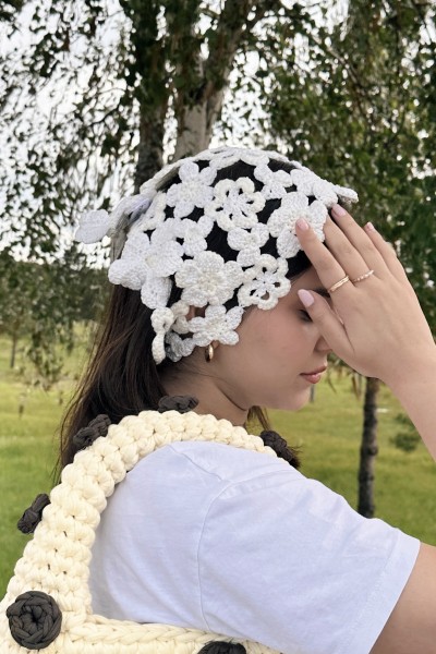 Crochet Flower Bandana & Belt