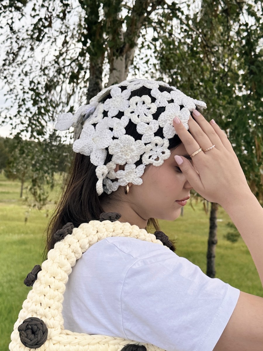 Crochet Flower Bandana & Belt