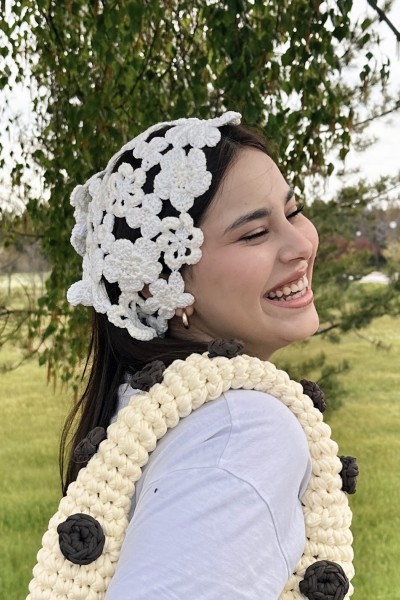 Crochet Flower Bandana & Belt