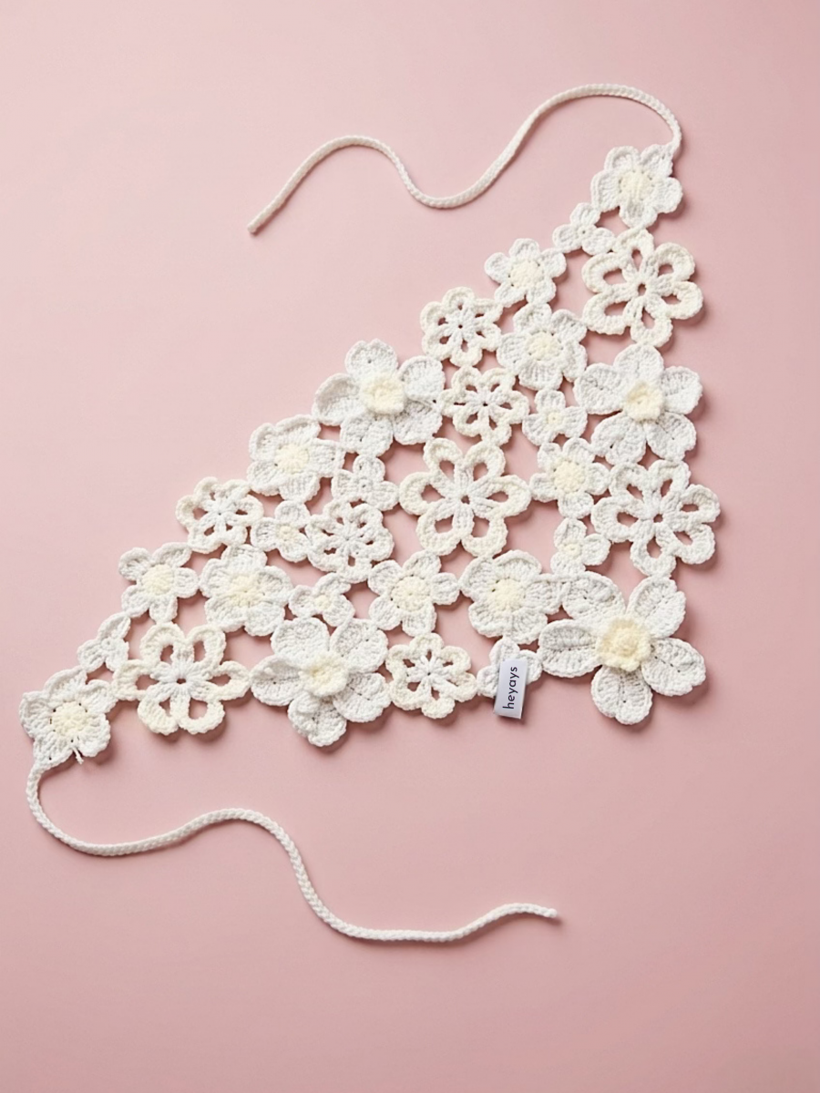 Crochet Flower Bandana & Belt