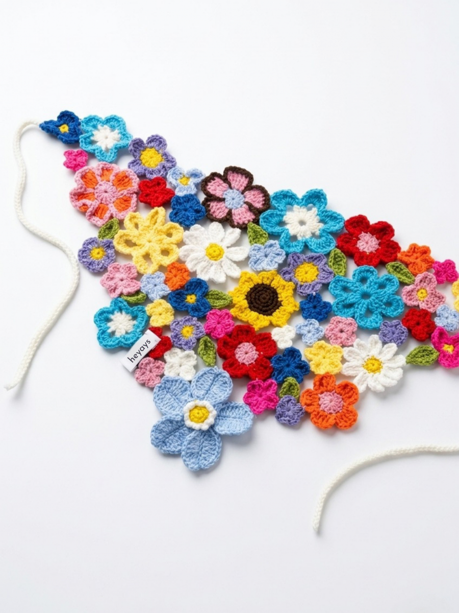 Crochet Flower Bandana & Belt