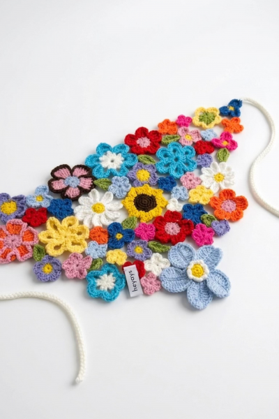 Crochet Flower Bandana & Belt