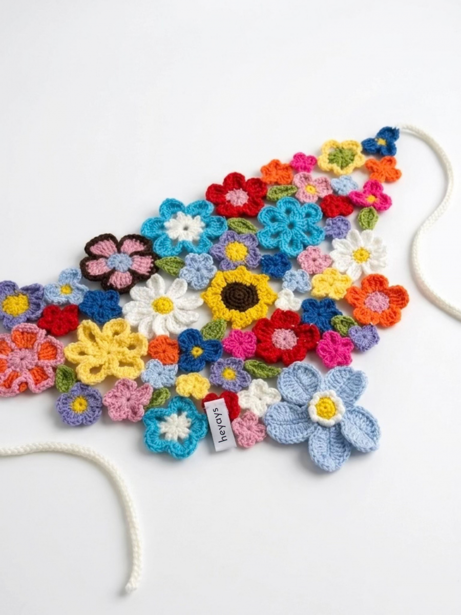 Crochet Flower Bandana & Belt