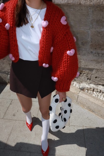 Lovey Dovey Hand-Knit Cardigan