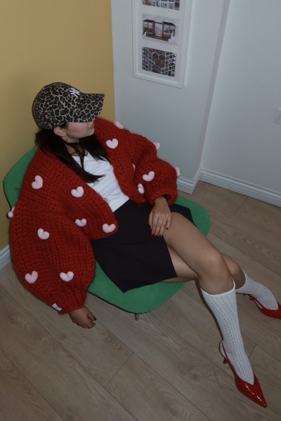 Lovey Dovey Hand-Knit Cardigan