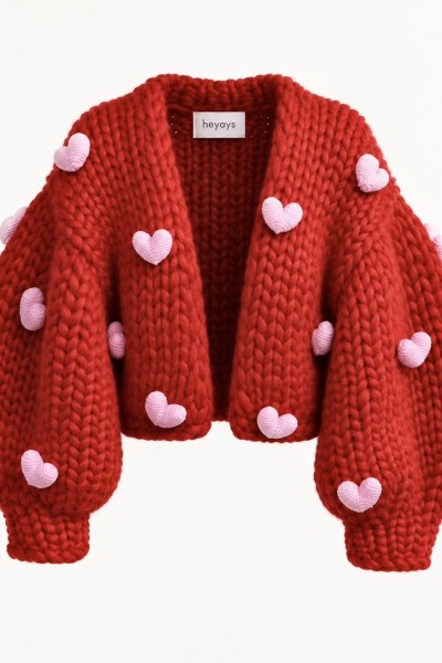 Lovey Dovey Hand-Knit Cardigan