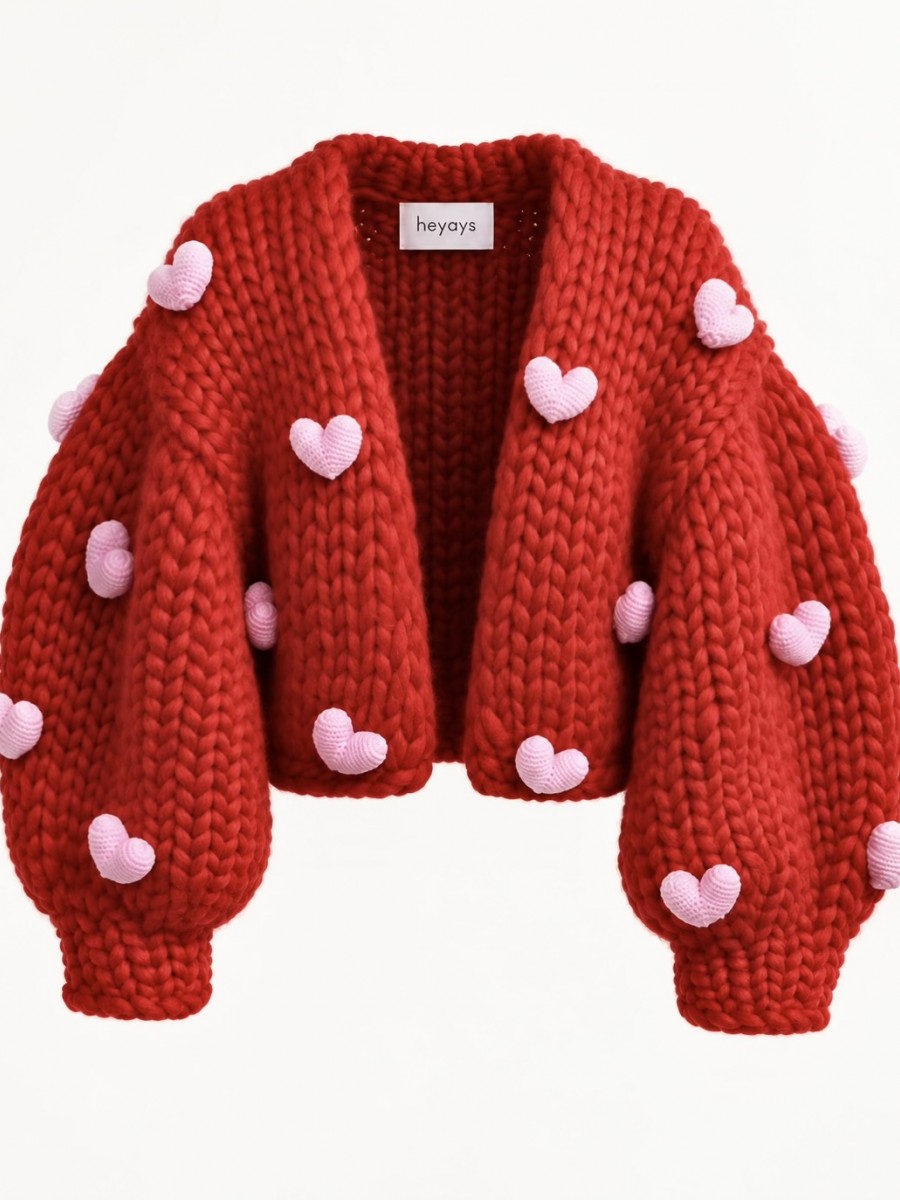 Lovey Dovey Hand-Knit Cardigan