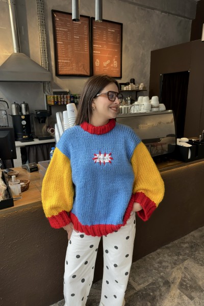 Puzzle Hand-Knitted Sweater