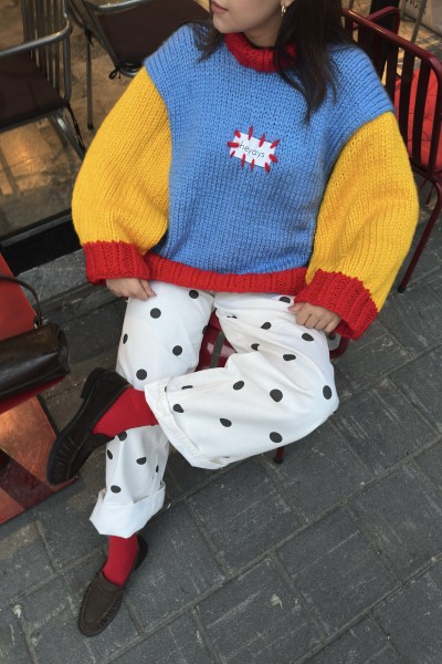 Puzzle Hand-Knitted Sweater