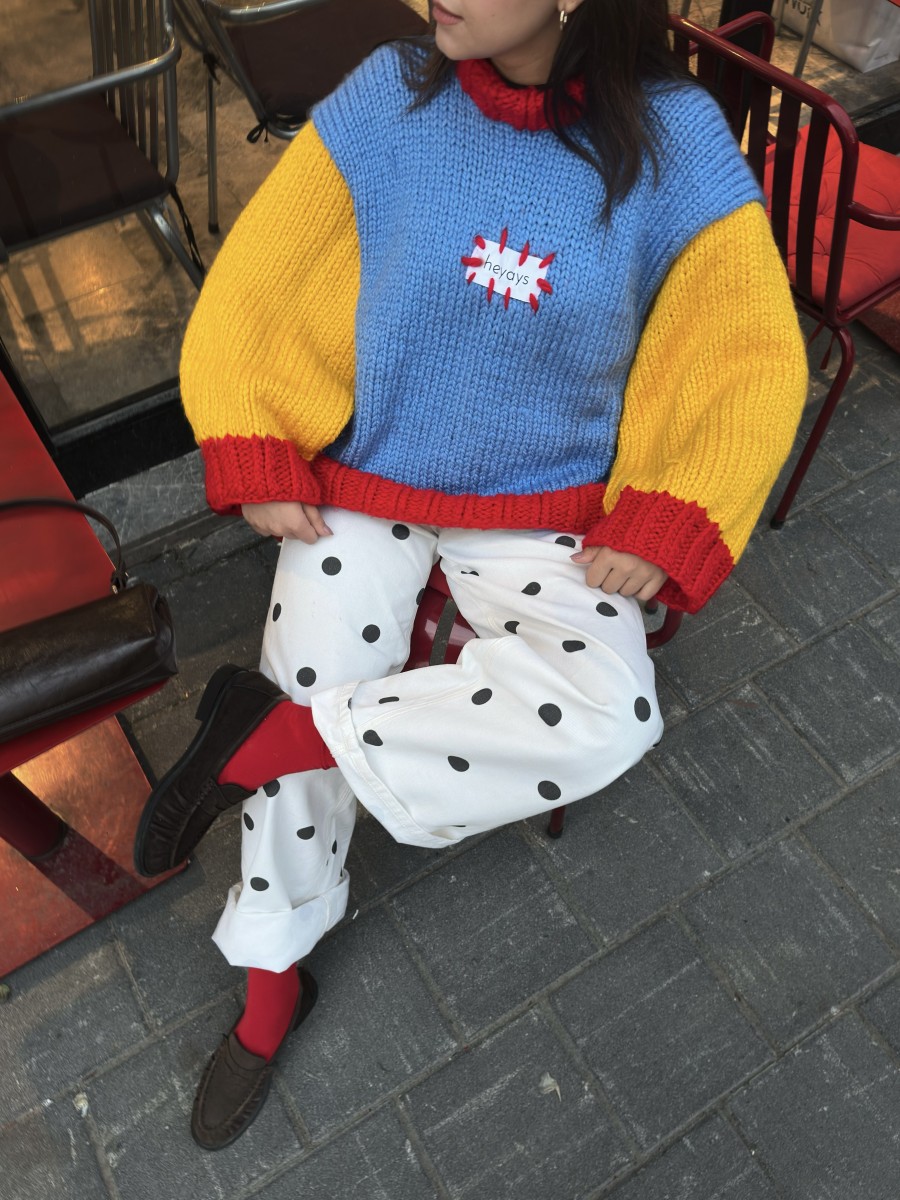 Puzzle Hand-Knitted Sweater
