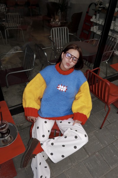 Puzzle Hand-Knitted Sweater
