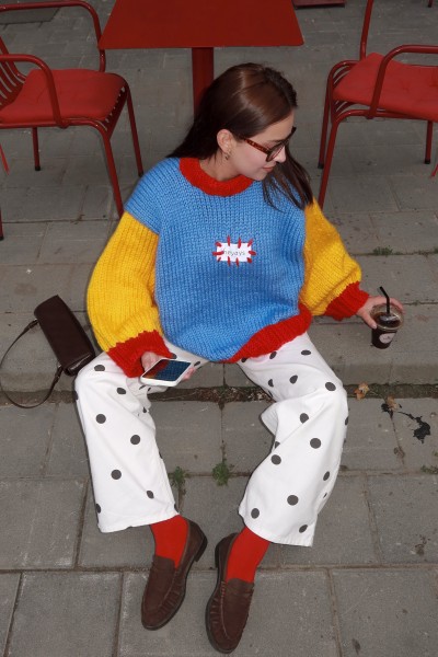 Puzzle Hand-Knitted Sweater