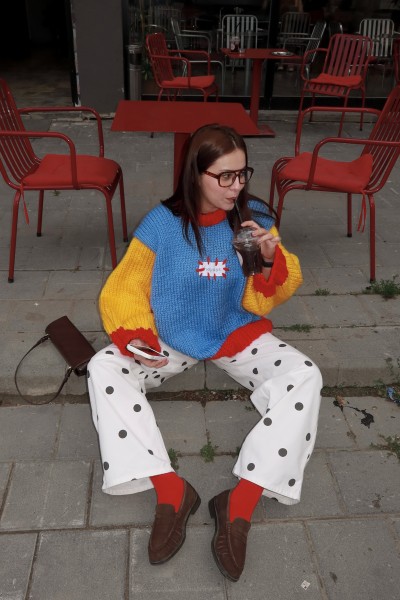 Puzzle Hand-Knitted Sweater
