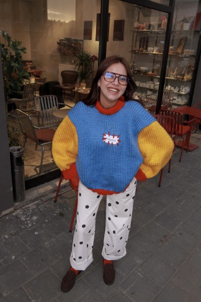Puzzle Hand-Knitted Sweater