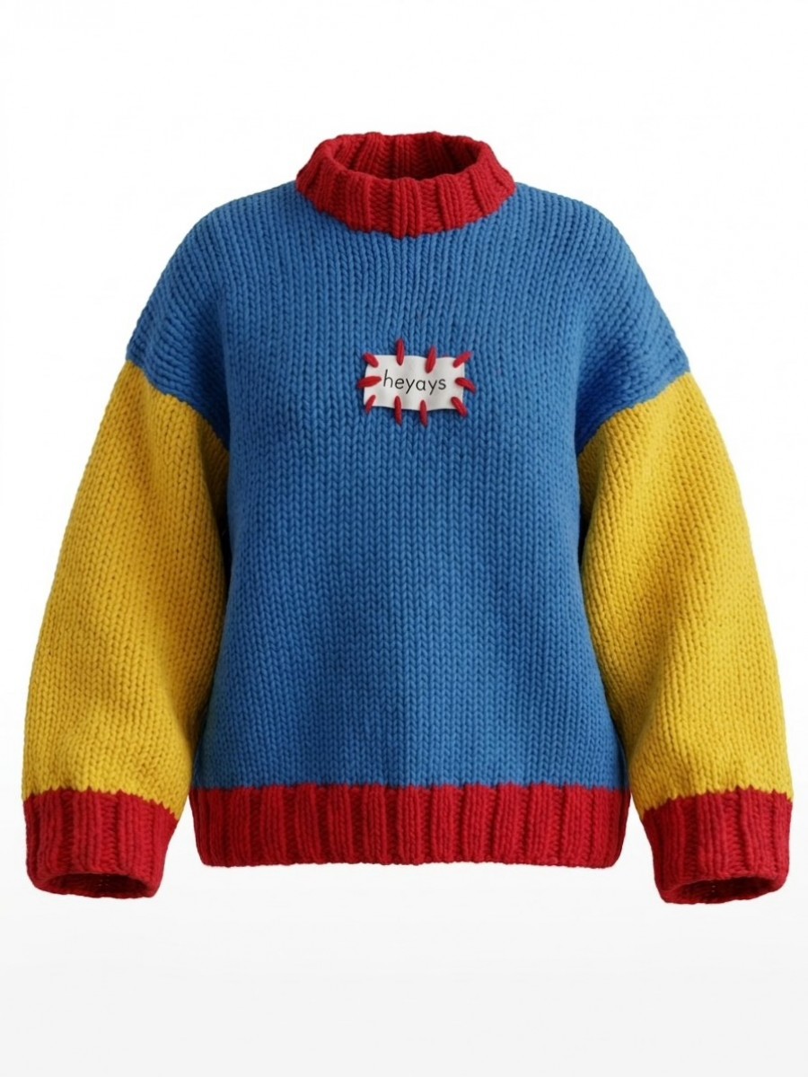 Puzzle Hand-Knitted Sweater